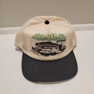 Vintage STIHL Trout Embroidered Fishing Snapback Collection